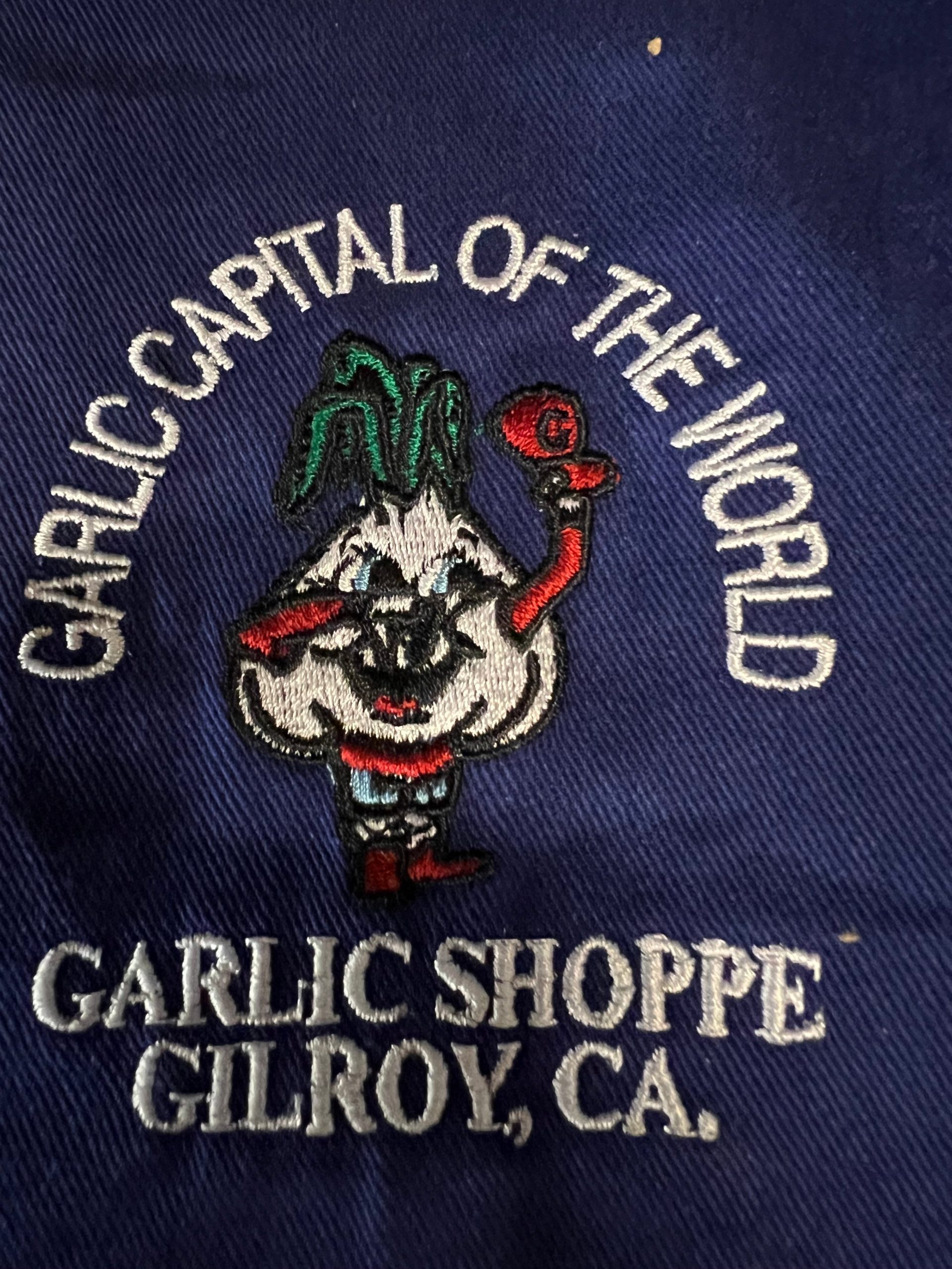 Aprons Garlic Capital of the World Garlic Dude Logo Garlic Shoppe Gilr