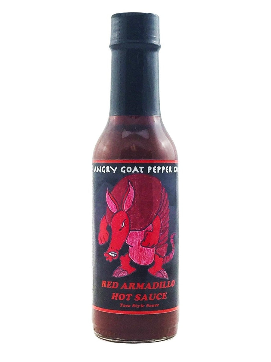 Hot Sauce Angry Goat Pepper Co Red Armadillo Taco Style 5 oz Heat 3