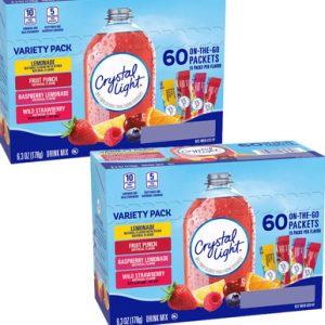 Crystal Light Drink Mix Variety Pack, 60 Count (Pack of 2)