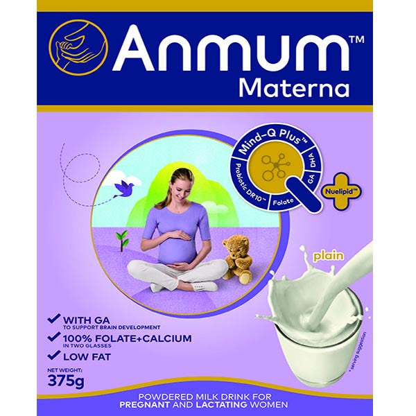 Anmum Materna – Plain Flavor – Powdered Milk Drink For Pregnant and Lactating Women – 375 G