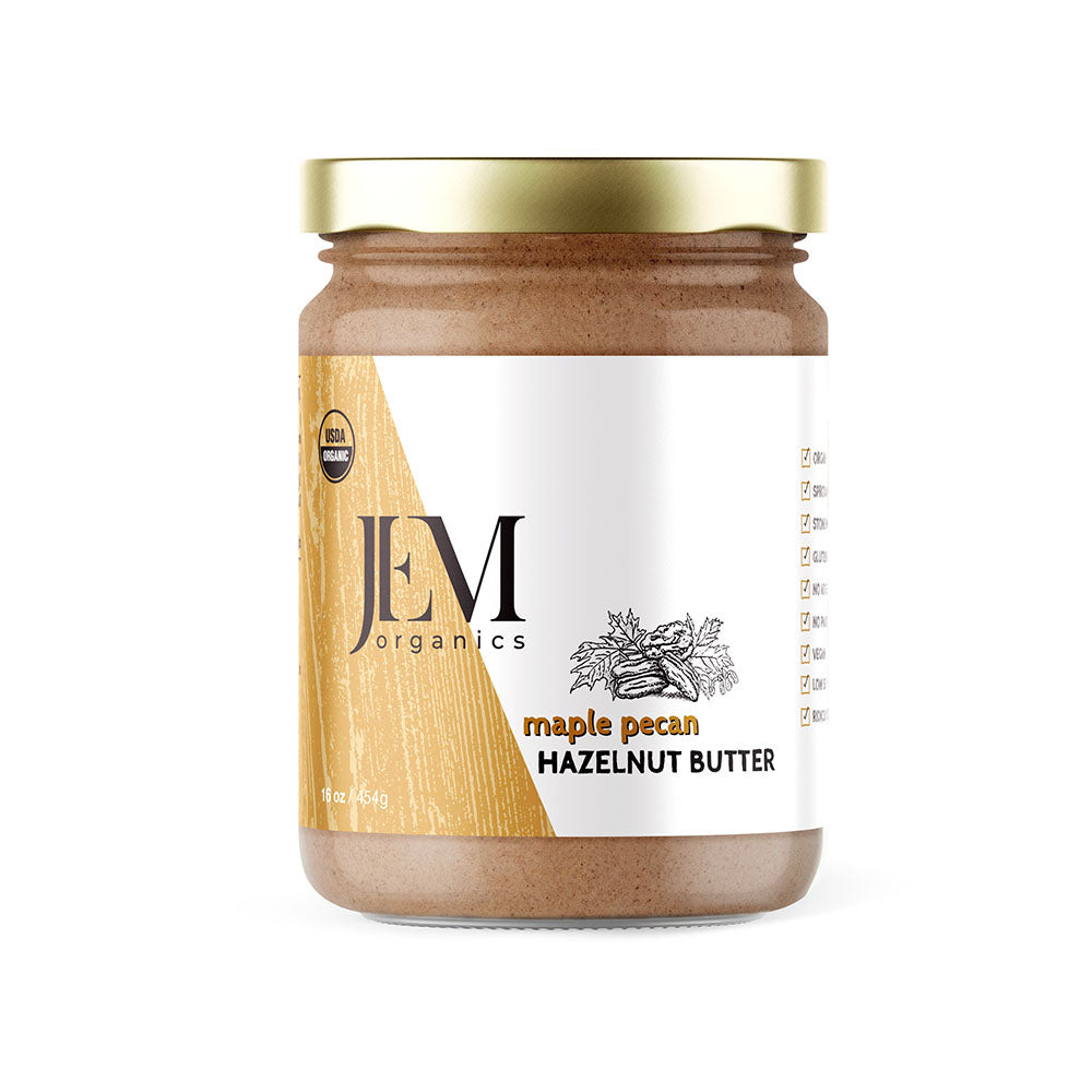 JEM Organics Maple Pecan Hazelnut Butter – Large 6 pack
