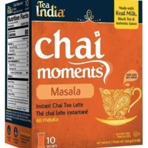 Tea India Chai Moments Unsweetened, Masala (10 Sachets) 7.9oz (223g)