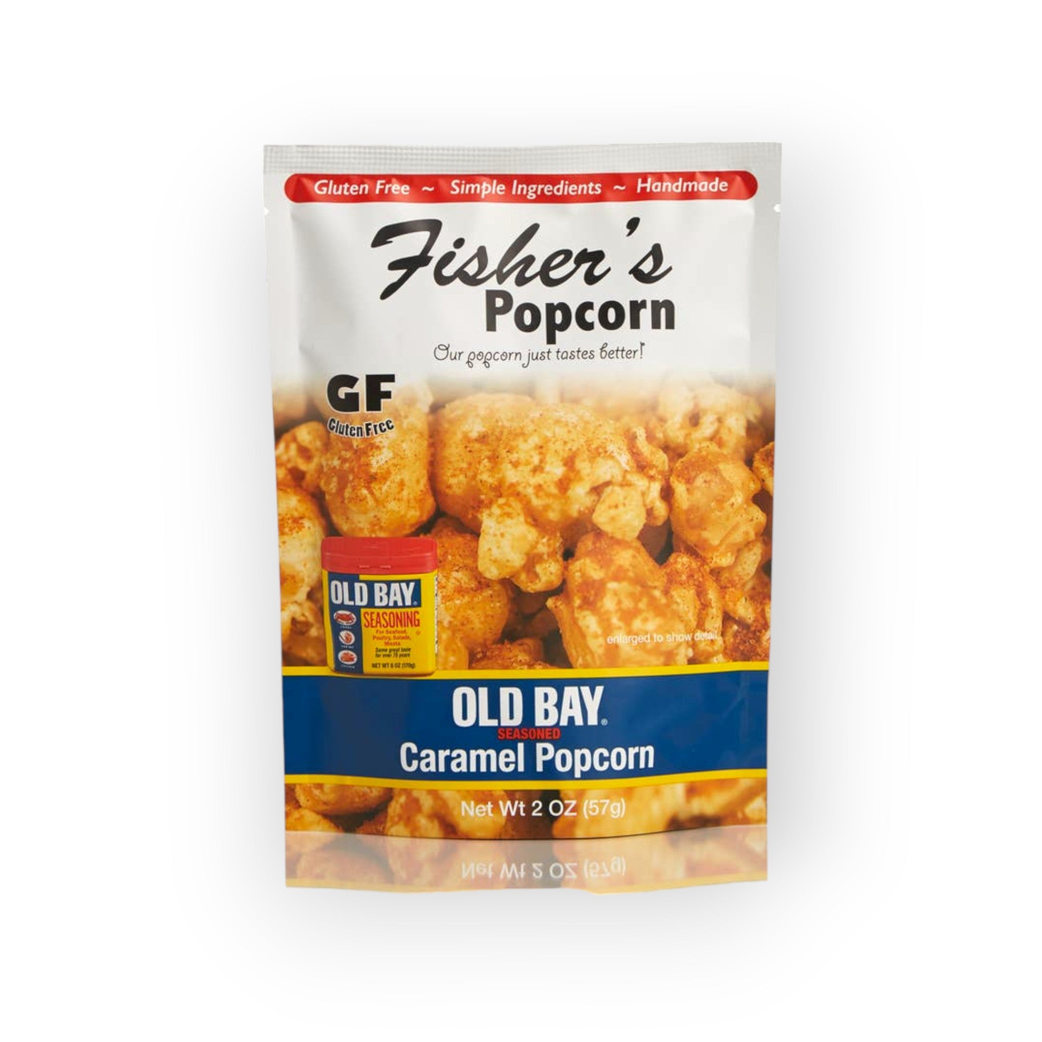 Fisher’s Popcorn – OLD BAY Seasoned Caramel Popcorn 10oz