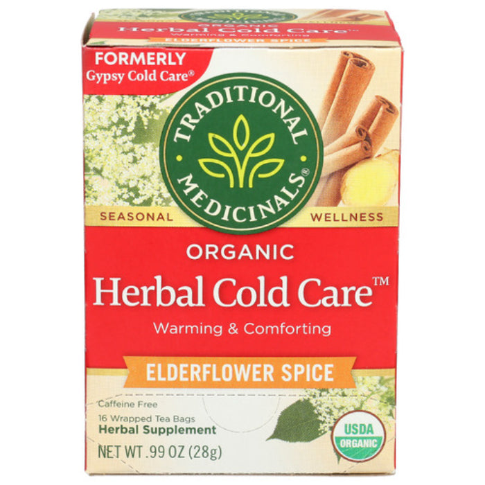 Traditional Medicinals – Herbal Cold Care Organic Tea, 16 Bags | Pack