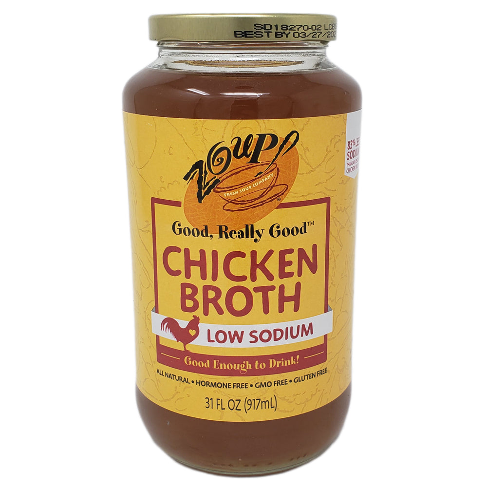 Zoup! Low Sodium Chicken Broth – 31oz.